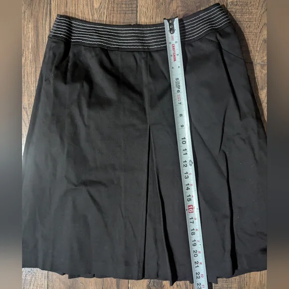 Jones New York Suit Women's Black Lab Coat & Skirt White Accent Size 4 Vintage - Picture 14 of 16